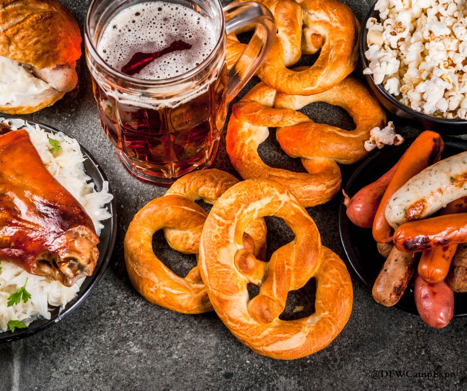 At Six Flags Over Texas in Arlington, the family-friendly Oktoberfest Food Festival features authentic German food, including bratwurst, pretzels, and sauerkraut, paired with traditional beers. 