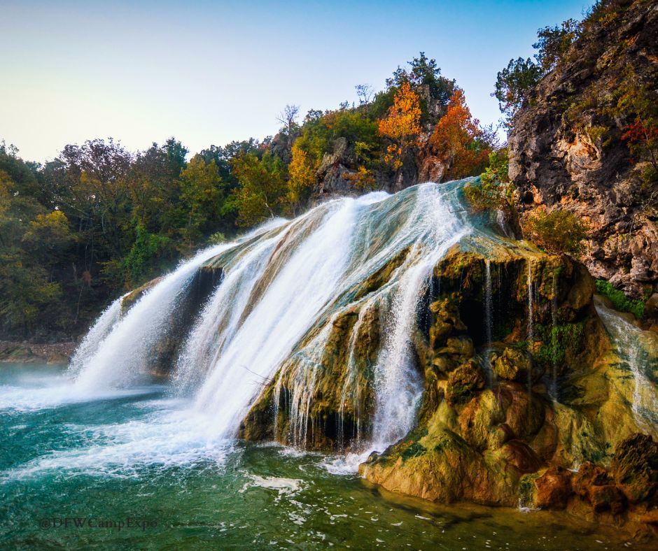 Turner Falls Oklahoma is a short drive from Dallas, ideal for fall foliage.